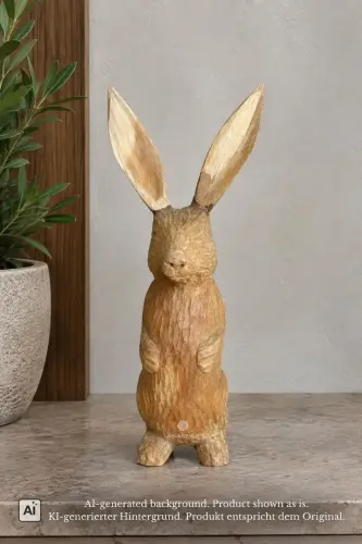Product image of the product “Bunny, 40 cm Height, Teak Wood, Natural ”